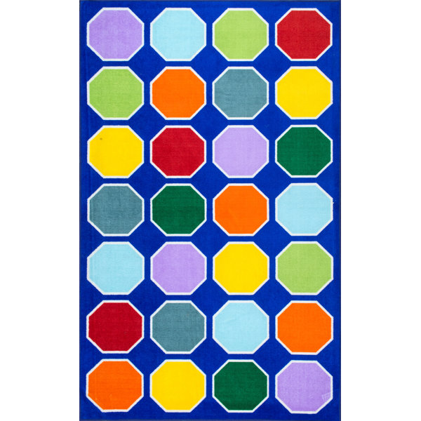 Corinne Blue Area Rug by Zoomie Kids