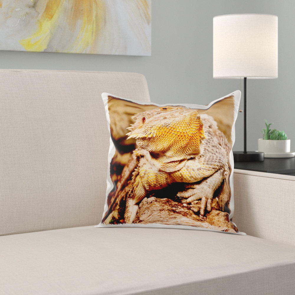 East Urban Home Bearded Dragon Lizard Native To Australia Pillow