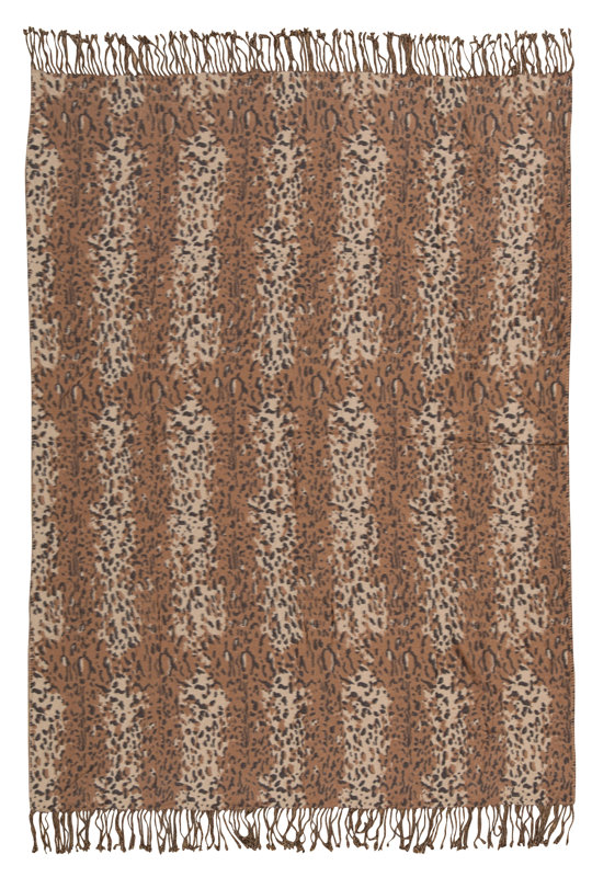 Mina Victory Snow Leopard Throw Blanket & Reviews | Wayfair