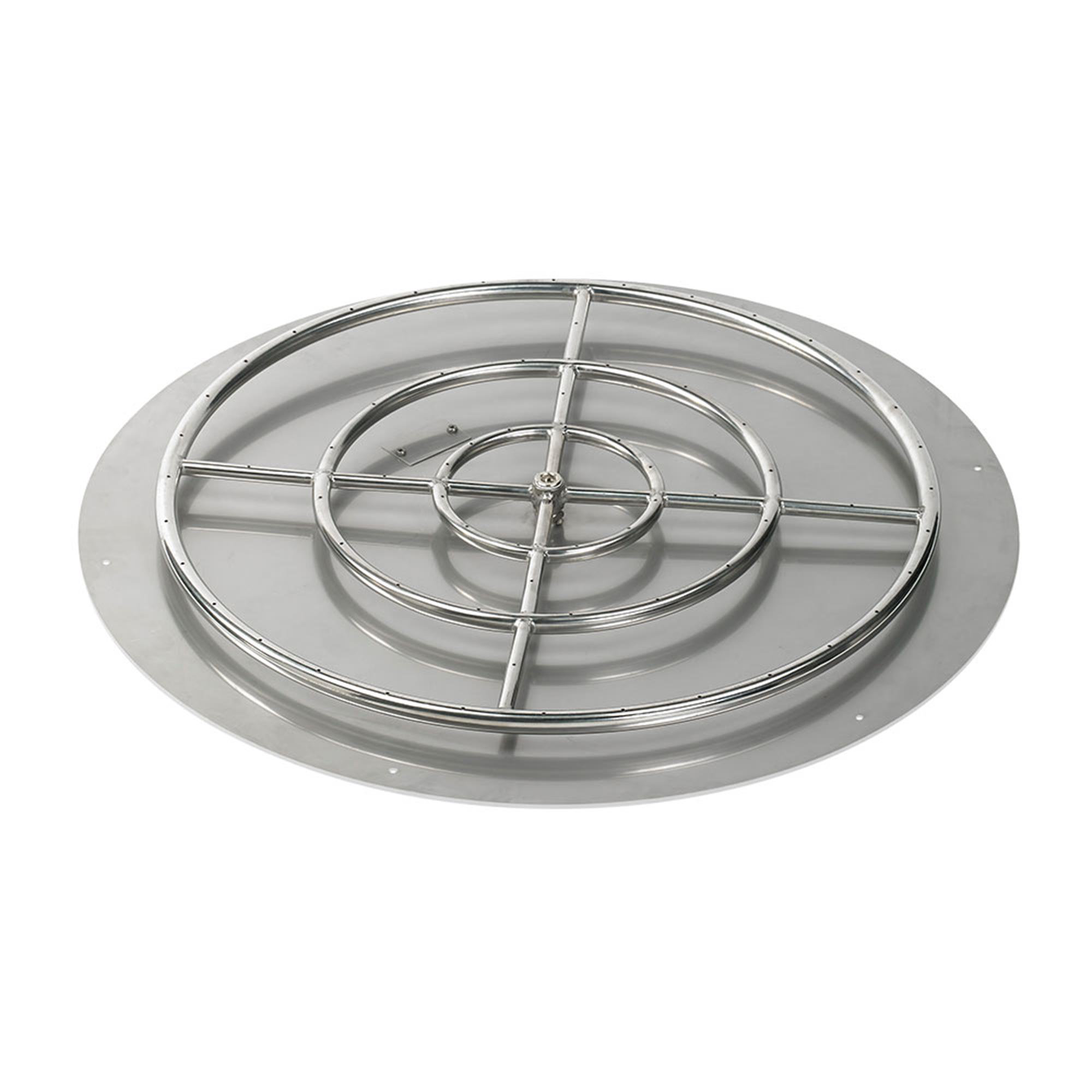 American Fireglass 36 High Capacity Round Stainless Steel Flat