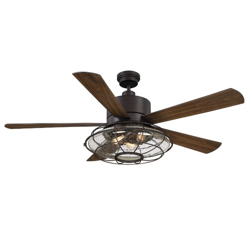 56 Roberts 5 Blade Ceiling Fan With Remote Control Light Kit Included
