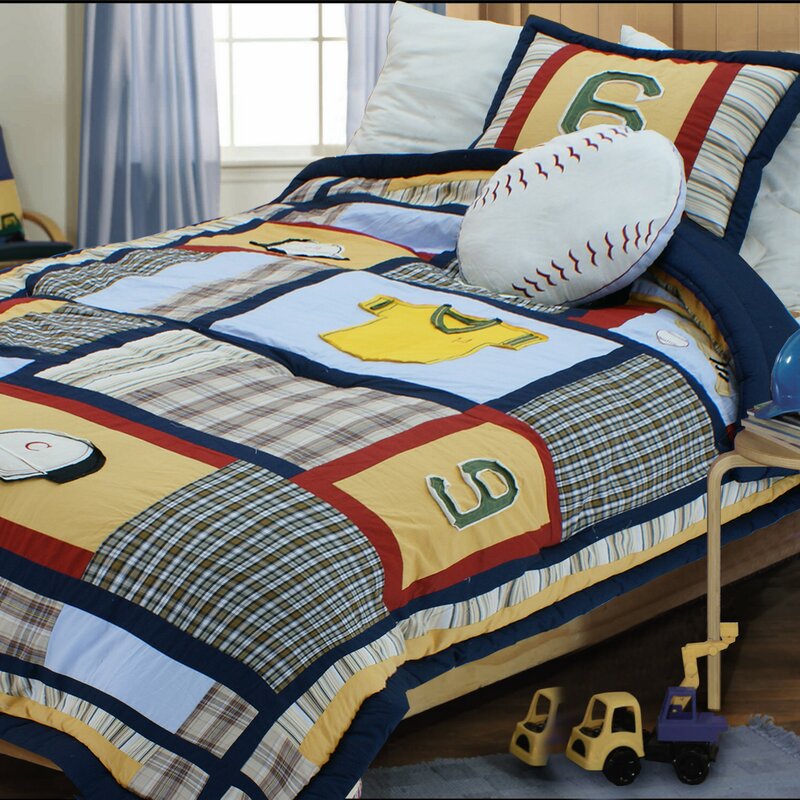 Textiles Plus Inc. Baseball Comforter Set & Reviews | Wayfair