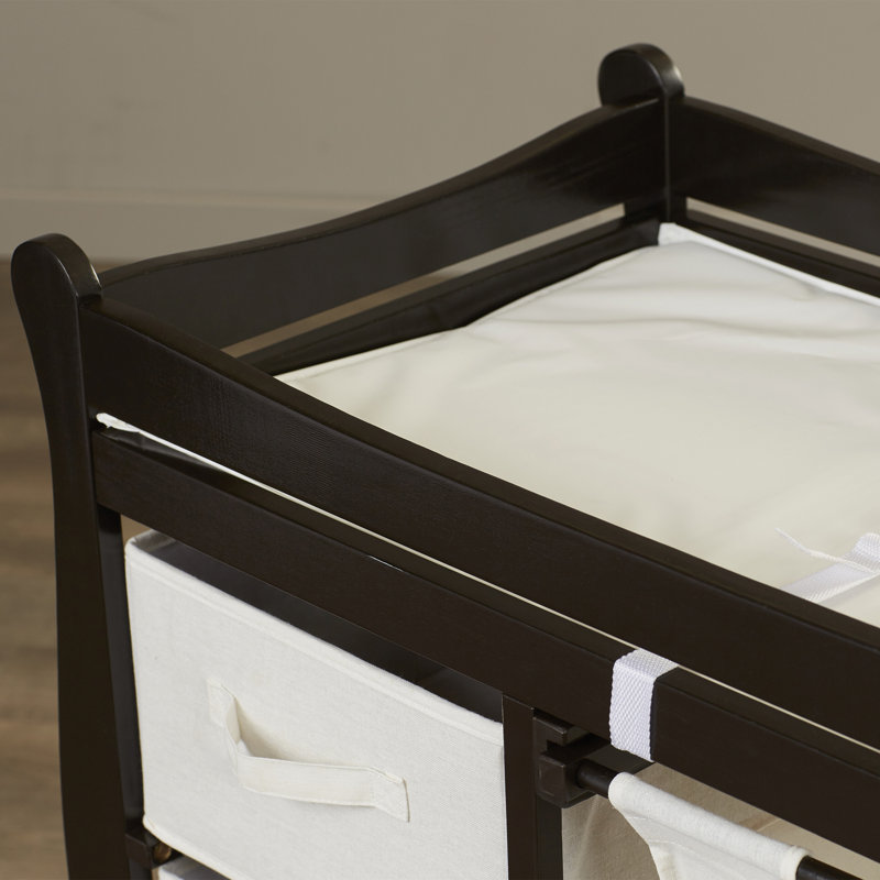 Viv + Rae Ocean Alexander Sleigh Style Baby Changing Table with 3 Baskets and Hamper & Reviews