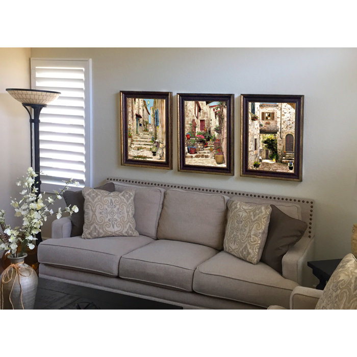 Fleur De Lis Living European Flowered Back Door Framed Oil