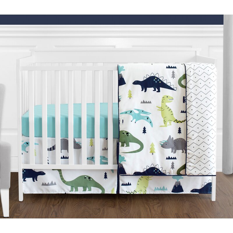 sweet jojo dinosaur crib bedding