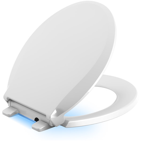 Cachet Nightlight Quiet-Close with Grip-Tight Round-Front Toilet Seat by Kohler