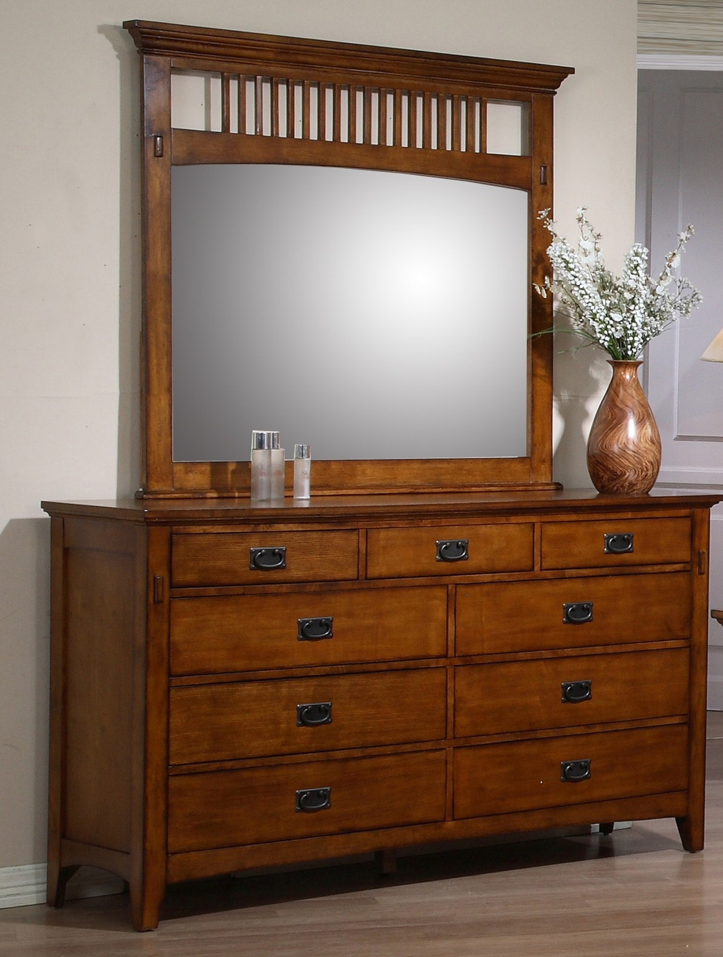 Loon Peak Elgin 9 Drawer Dresser With Mirror Reviews Wayfair