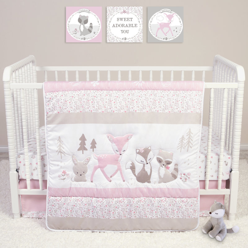 Harriet Bee Blountsville Forest Friends 4 Piece Crib Bedding Set