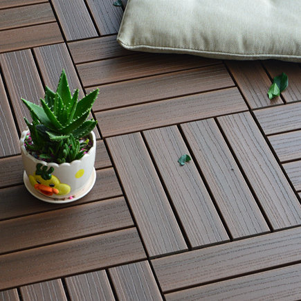 Vifah Composite Walnut 12 X Interlocking Deck Tiles Wayfair Composite Walnut 12 X Interlocking Deck Tiles