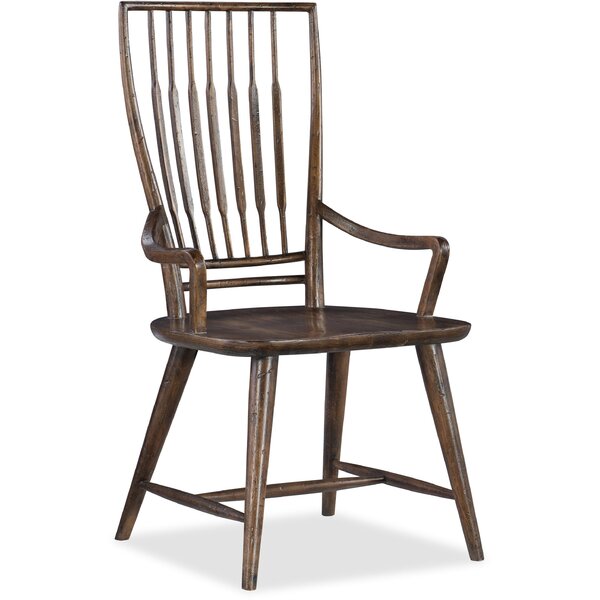 Roslyn County Solid Wood Dining Arm Chair By Hooker Furniture