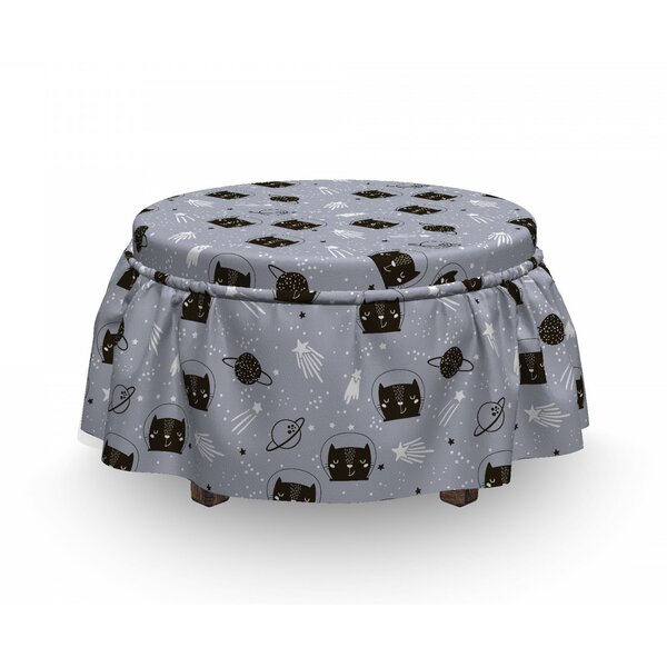 Astronaut Cats Ottoman Slipcover (Set Of 2) By East Urban Home