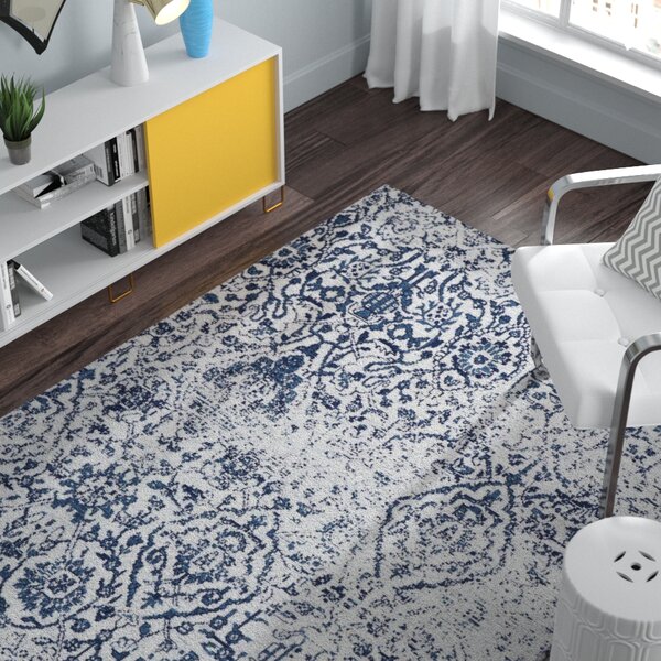 Orourke Ivory/Navy Area Rug by The Twillery Co.