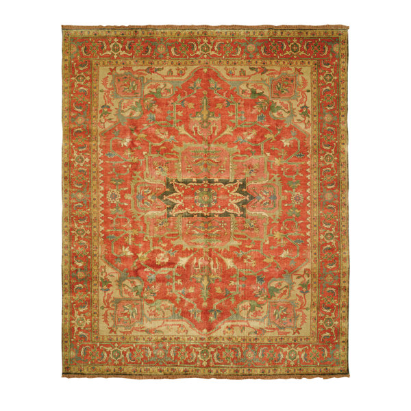 Jules Serapi Terracotta/Gold Area Rug by Shalom Brothers