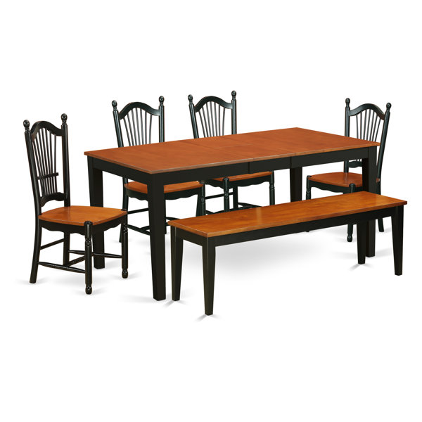 Cleobury Extendable Solid Wood Dining Set by August Grove August Grove