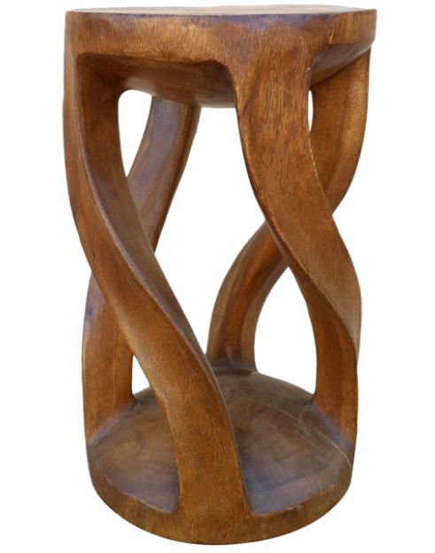Four Leg Round Top Twist Accent Stool