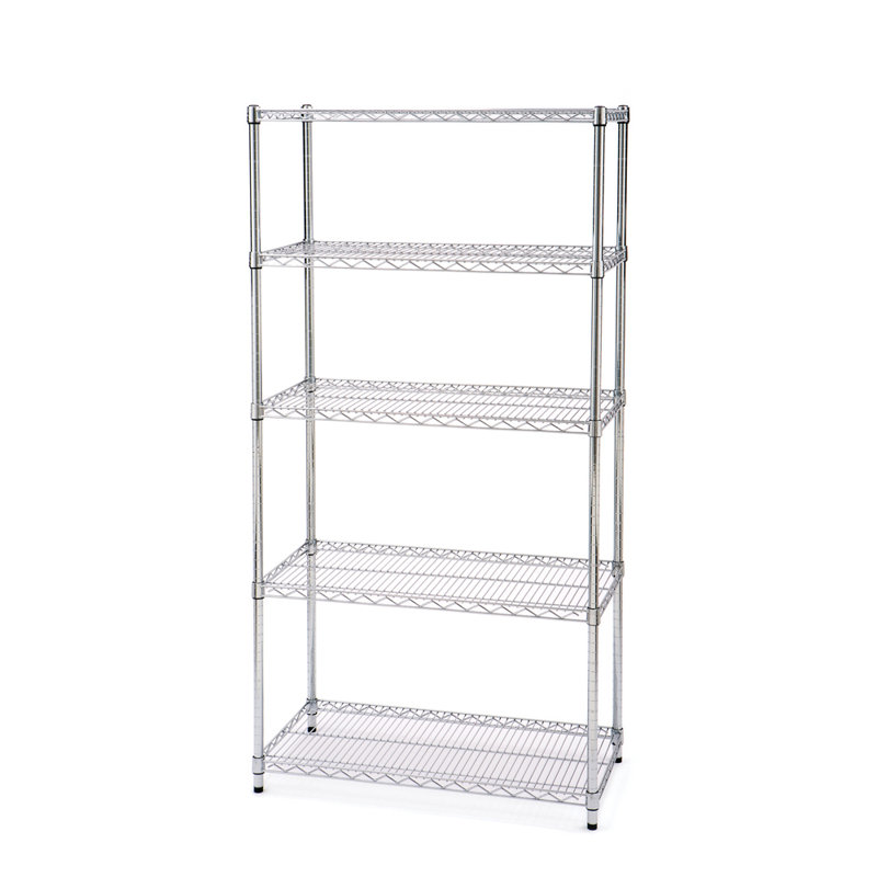 Seville Classics UltraZinc NSF 5Tier Steel Wire Shelving with Wheels
