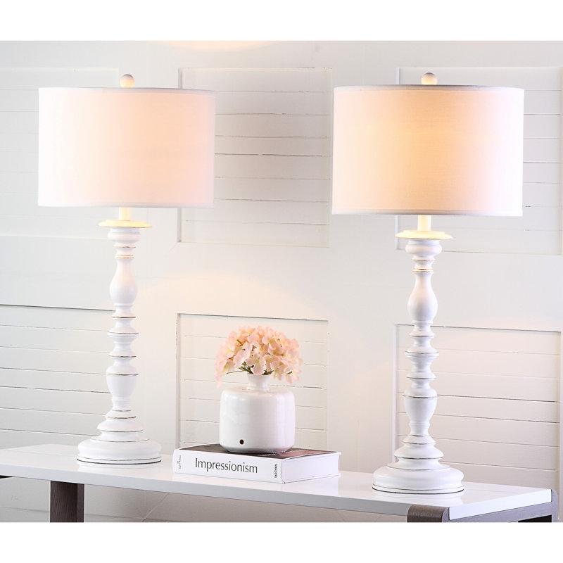 Canvey 33" Cream Buffet Lamp Set