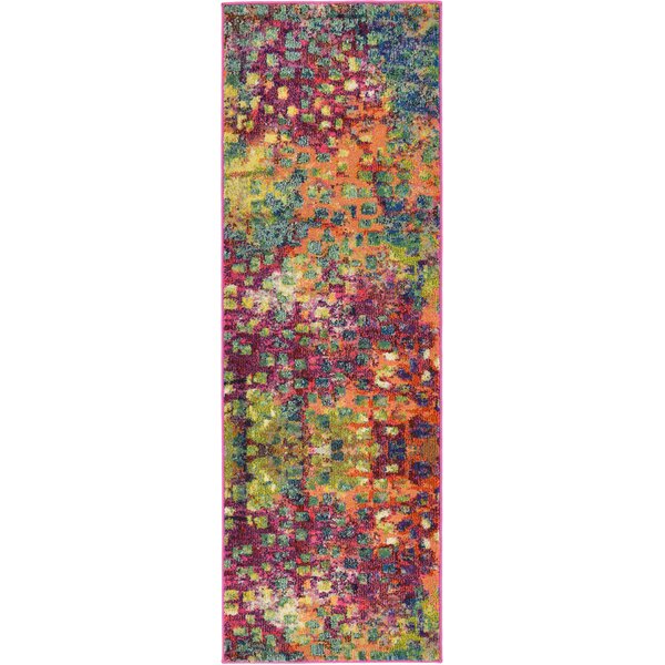 Massaoud Pink/Green Area Rug by Bungalow Rose