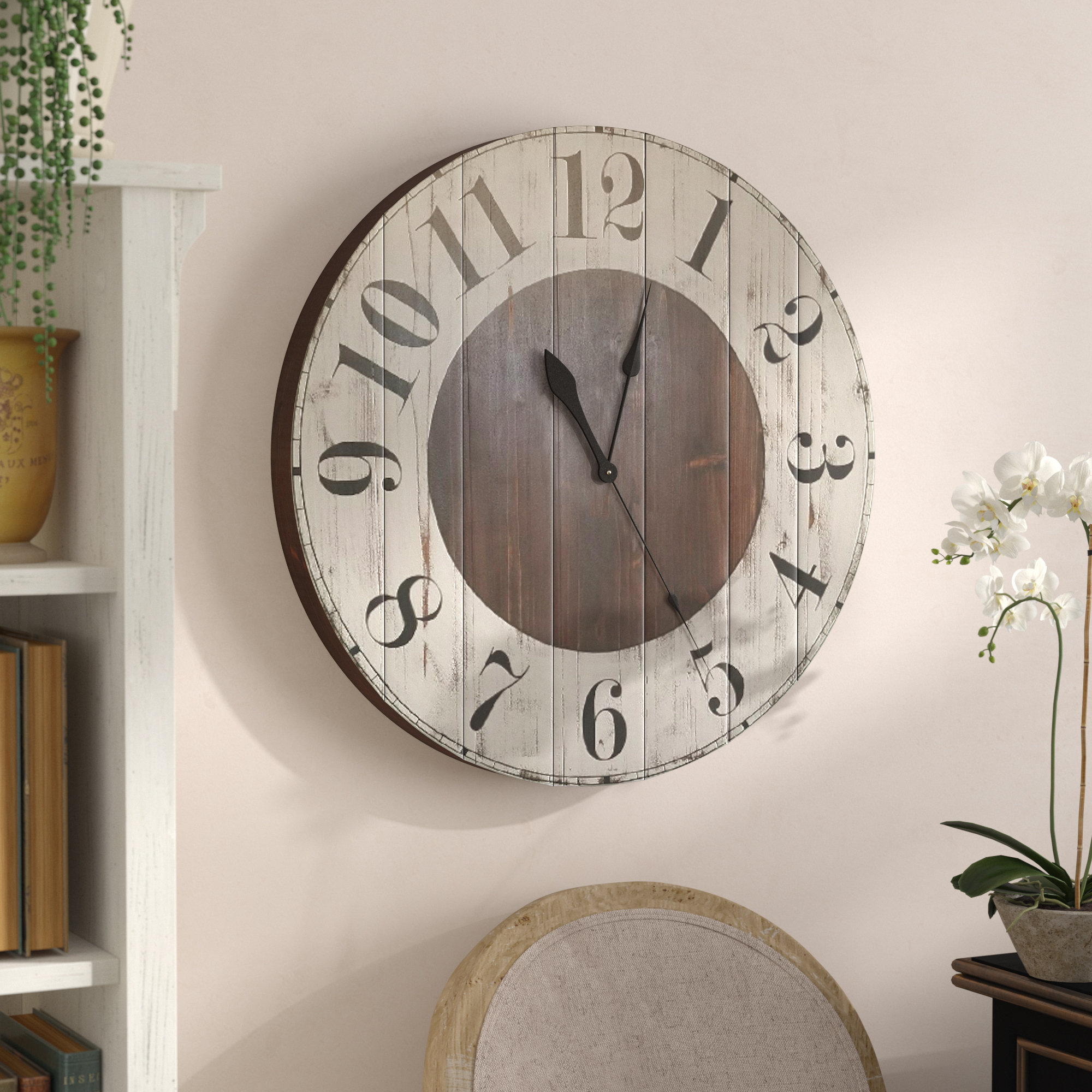 Large Wall Clock Farmhouse Wall Decor Oversized Wall Clock Modern