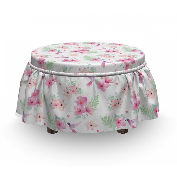 Flappy Hummingbirds Ottoman Slipcover (Set Of 2) By East Urban Home
