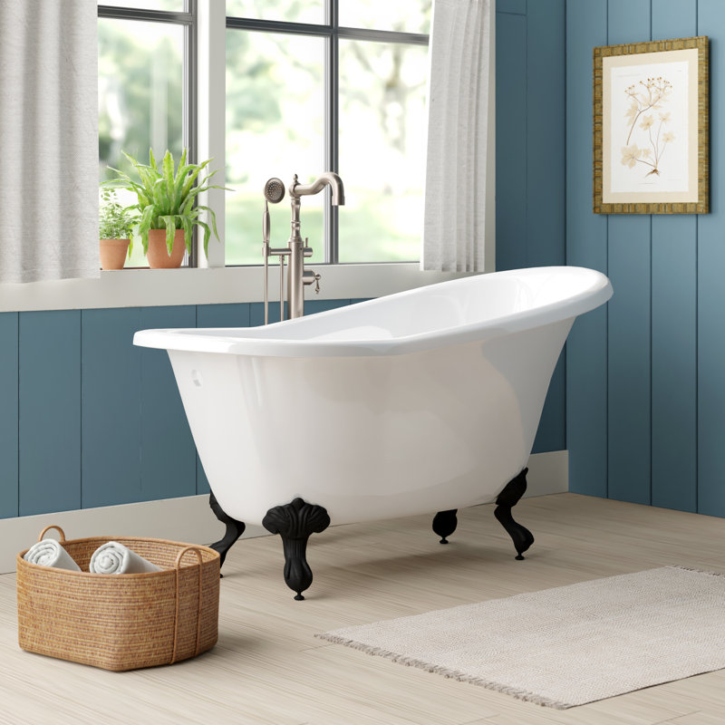 clawfoot soaking bathtub