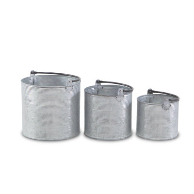 3 Piece Metal Bucket Set Joss Main