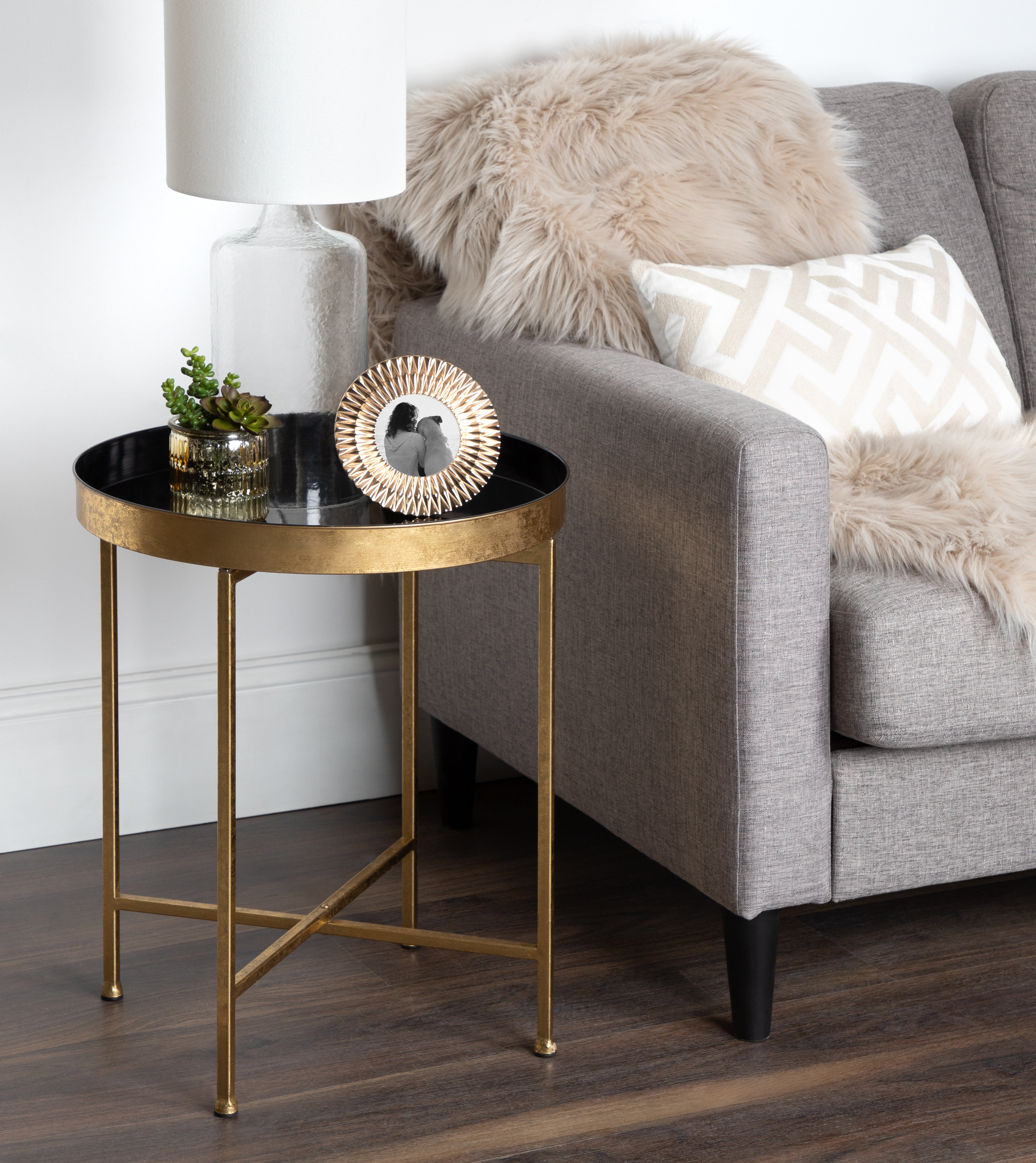 Mercer41 Marshfield Tray Top Cross Legs End Table Reviews Wayfair