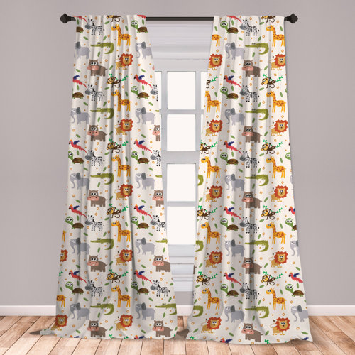 Bedtime Originals Jungle Fun Safari Elephant And Lion 54 Window