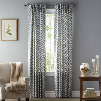 Winnett Geometric Semi Sheer Grommet Curtain Reviews Joss Main