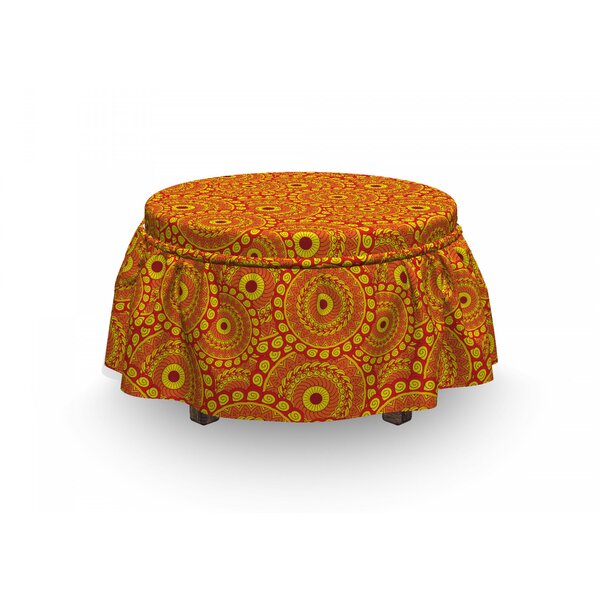 Spiral Swirling Enchanted Ottoman Slipcover (Set Of 2) By East Urban Home