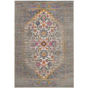 Esparza Boho Light Gray Area Rug