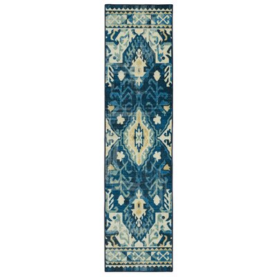 Poston Moroccan Tufted Navy Area Rug Bungalow Rose Rug Size: Runner 2' x 8'