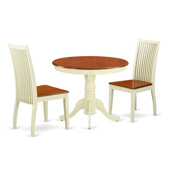 Modern Brendan 3 Piece Breakfast Nook Solid Wood Dining Set By August Grove Today Only Sale