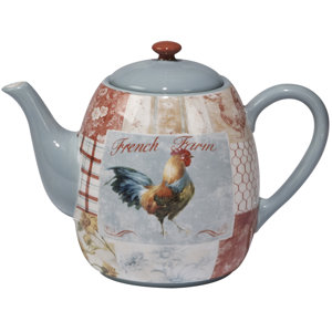 Ellecourt 40 Oz. Ceramic Teapot
