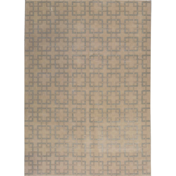 One-of-a-Kind Handwoven 8' x 11' Wool Taupe Area Rug by Bokara Rug Co., Inc.