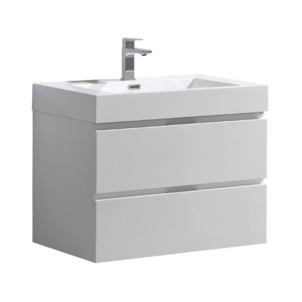 Senza Valencia 30 Wall Mounted Single Bathroom Vanity Set by Fresca
