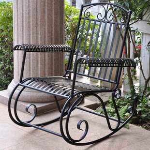 Snowberry Iron Outdoor Porch Rocking Chair By Three Posts Best Choices Patio Fire Pit Design Ideas Patio Furniture Shop