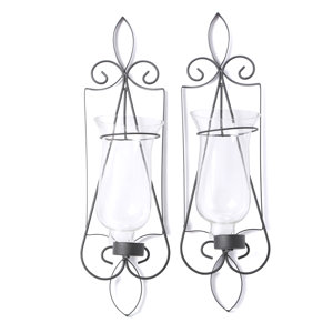 Houghton Tuscan Iron and Glass Sconce (Set of 2)