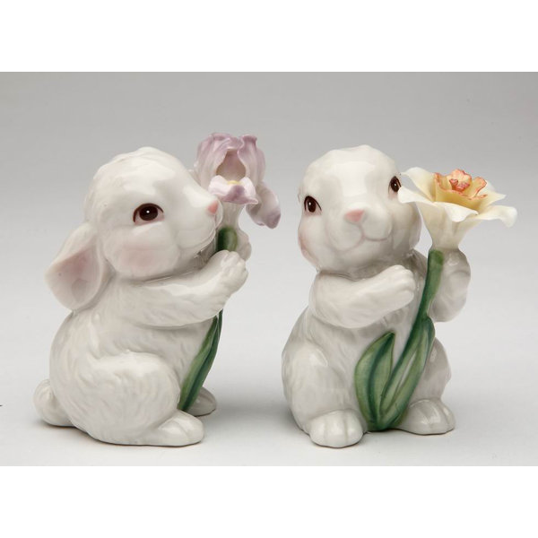 Easter Bunny 2 Piece Salt & Pepper Set by Cosmos Gifts