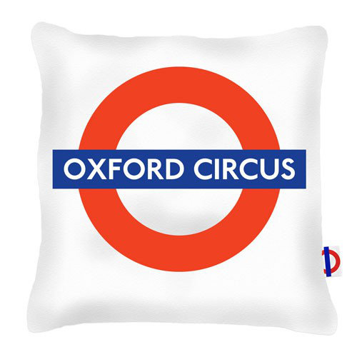 Gulf Breeze Oxford Circus Tube Station Cushion London Transport