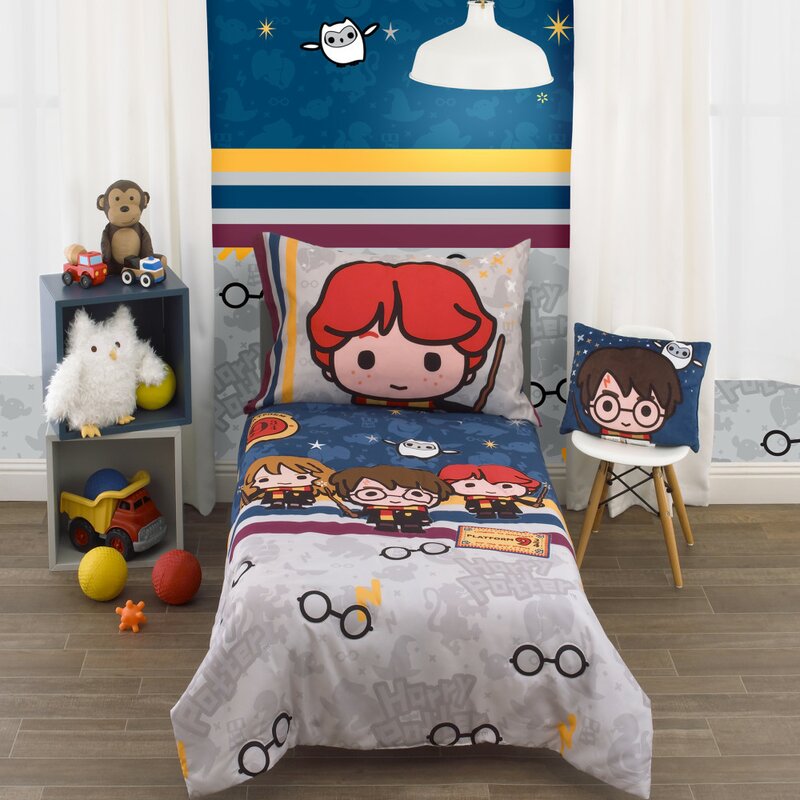 White Harry Potter Duvet Cover With Matching Pillow Case