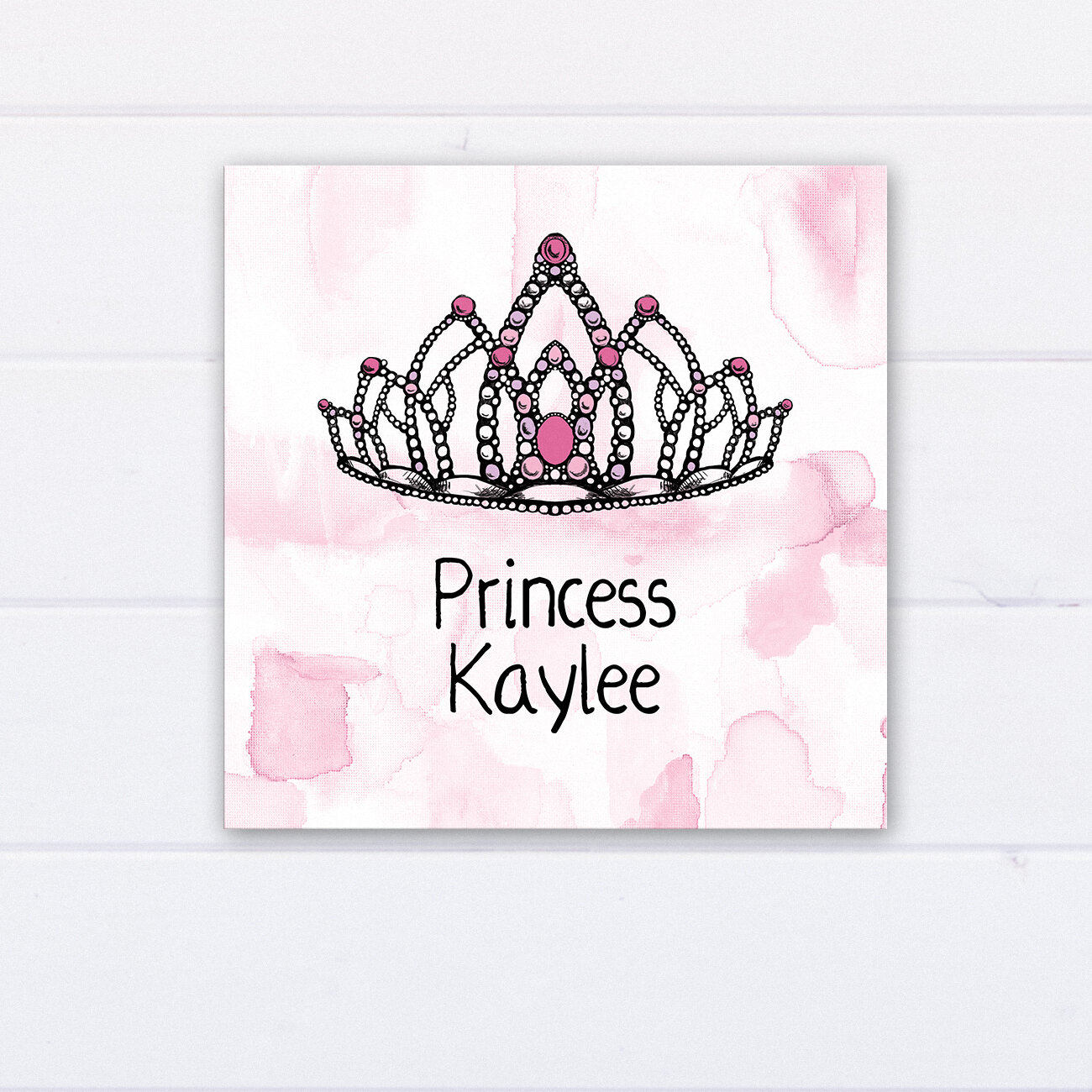 Personalised Name Girls Wall Art Sticker Please Message Us With The Name Princess Castle Crown Floral