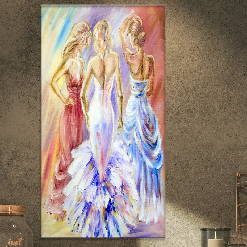 East Urban Home Beautiful Women At The Ball Oil Painting Print