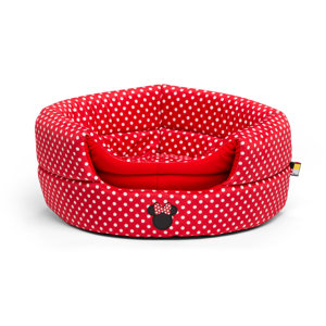 Minnie Mouse Dots 2-in-1 Honeycomb Hut Cuddler Pet Bed Hooded/Dome