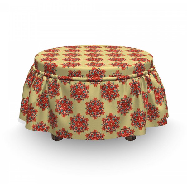 Floral Like Surreal Ottoman Slipcover (Set Of 2) By East Urban Home