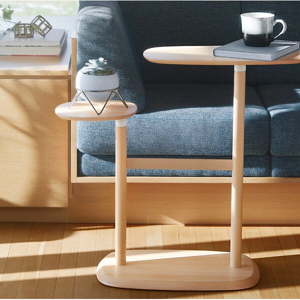 Swivo Solid Wood Floor Shelf End Table By Umbra