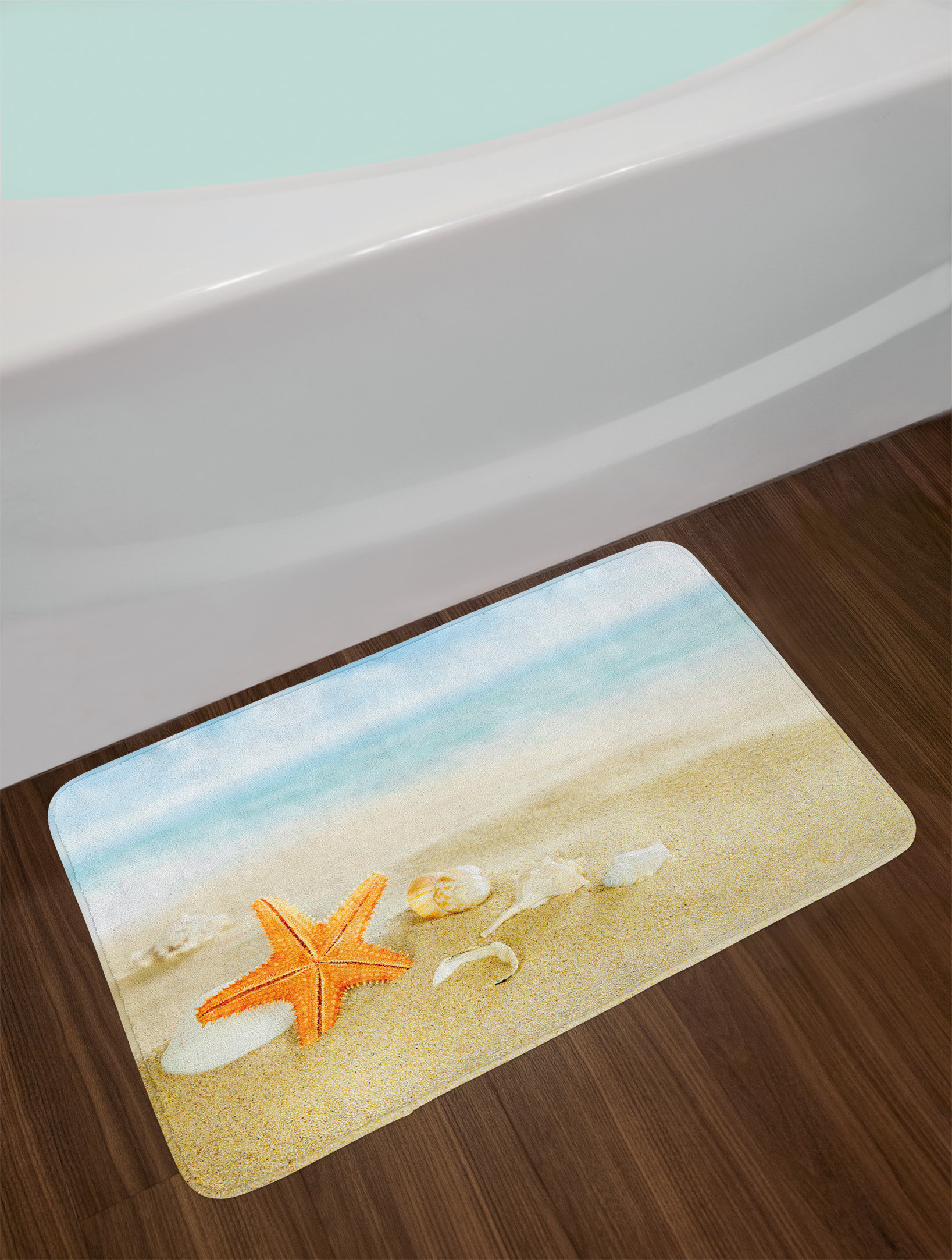 East Urban Home Tropical Starfish Bath Rug Wayfair