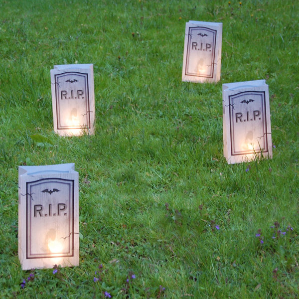 Tombstone Battery Operated Luminaria Kit with Timer by LumaBase