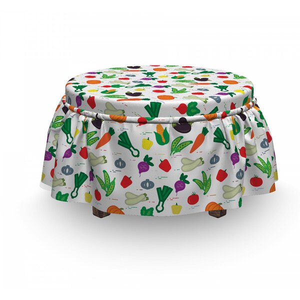Zucchini Peppers Ottoman Slipcover (Set Of 2) By East Urban Home