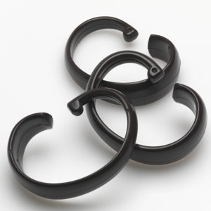 Hang Ease C Type Shower Curtain Hooks (Set of 12)